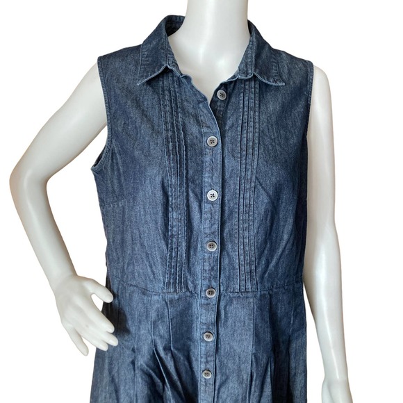 Boden Blue Denim Mini Dress - Picture 6 of 10